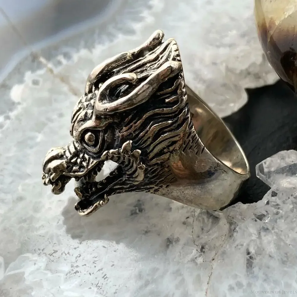 Sterling Silver Demon Skull Ring Size 8 For Women/Men 19 gr Rock N Roll / Biker